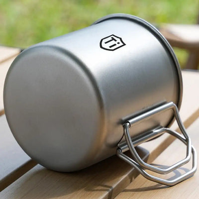 Ultralight Titanium Coating Cup Water Mug Foldable Handle | SAMAG