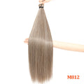 Gladys 28 Inch Crochet Braids Hair 3PCS 300g Synthetic Orange 60MW Ombre Brown T1B-330-276 Straight Braiding Hair Soft Pony Hair