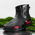 Men's Rain Shoes New Four Seasons Casual Fashion Comfortable Outdoor Anti slip Wear resistant Lightweight Waterproof Rain Shoes