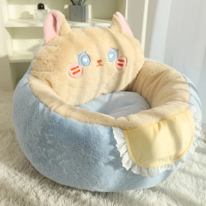 Cat Bed Sofa Winter Warm Pet Bed for Small Dogs Cats Thickened Deep Sleeping Dog Bed Puppy Kennel Cozy Pet Supplies