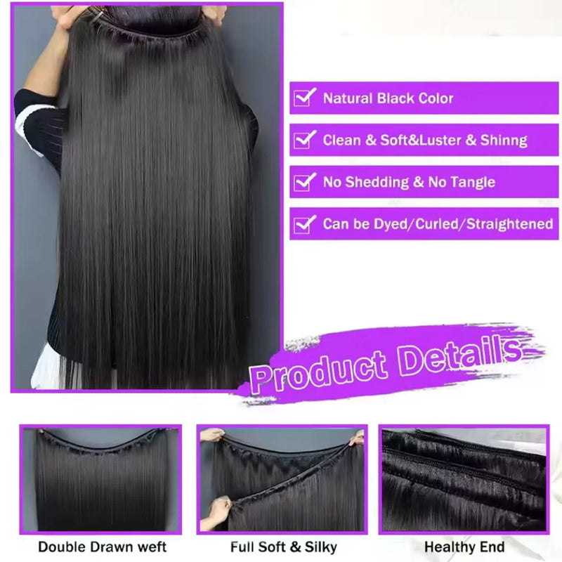 10-32inch Brazilian Straight Human Hair Bundles Natural Color Remy Hair Extensions Bundles Raw Hair Human Hair Extensions for Women