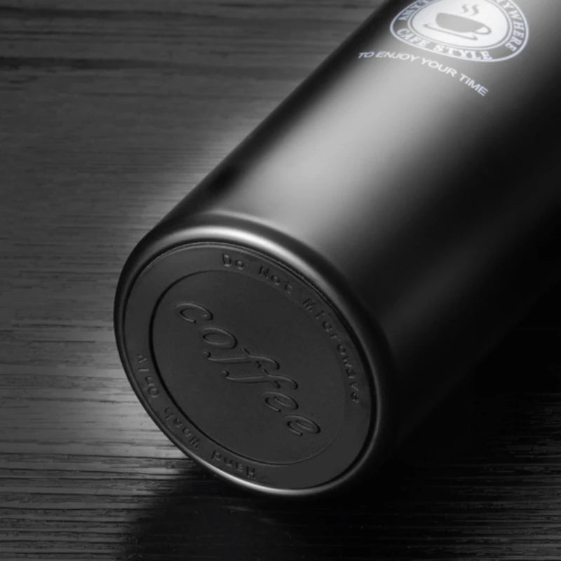 380ml Thermos Coffee Cup Tea Mug Double Layer Stainless Steel Vacuum Insulated Metal Thermos Outdoor Sports Water Bottle