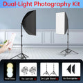50x70cm Softbox 45W/70W Bulb Photography Studio Photo Lighting Kit Continuous Light System For Camera With  Remote Control