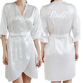 Rose Gold Women Bathrobe White Letter Bride Bridesmaid | SAMAG