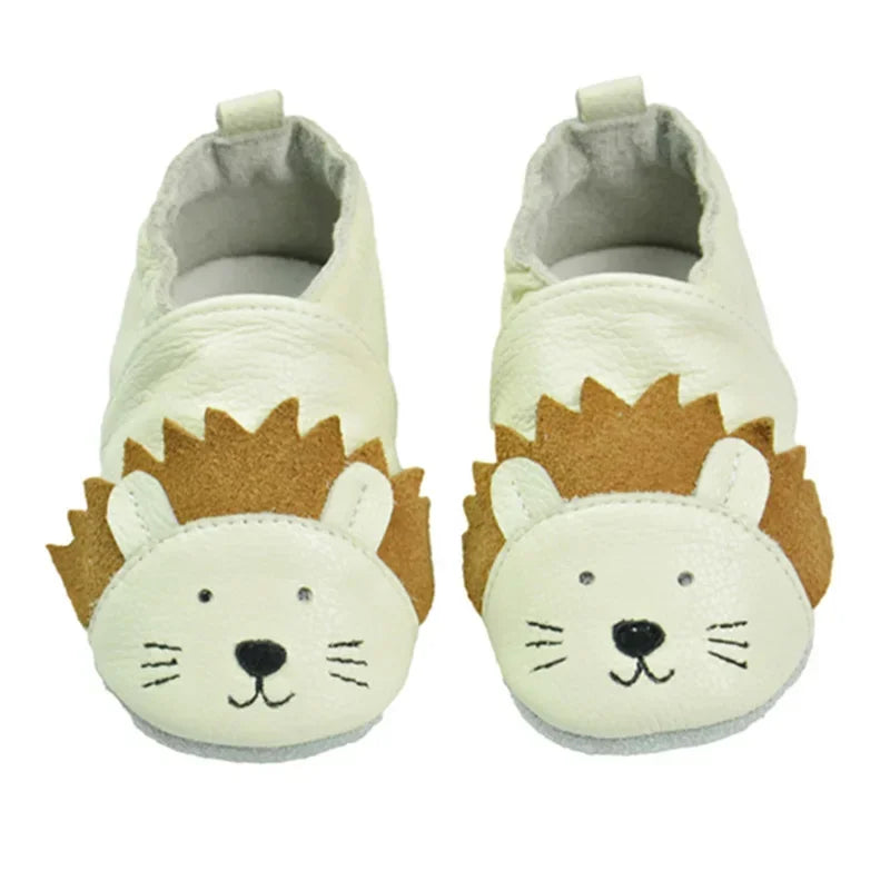 Autumn Baby Shoes Toddle Boys Girls Skid-Proof Shoe Soft Sheepskin Sneakers Fashion Animal Picture First Walker Moccasins 0-24M