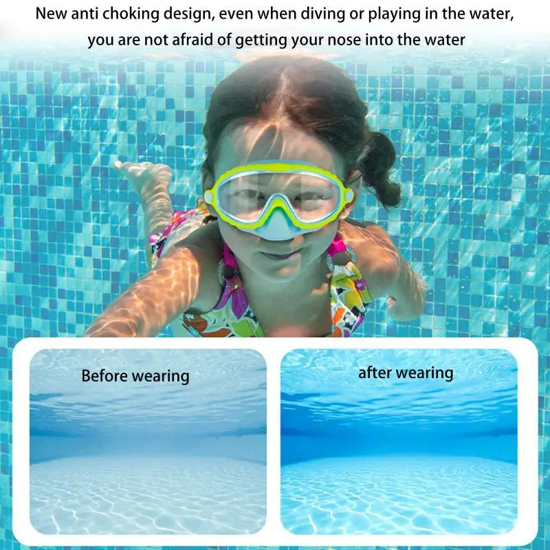 Anti-Fog Swim Goggles for Kids Ages 3-15 - Wide View | SAMAG