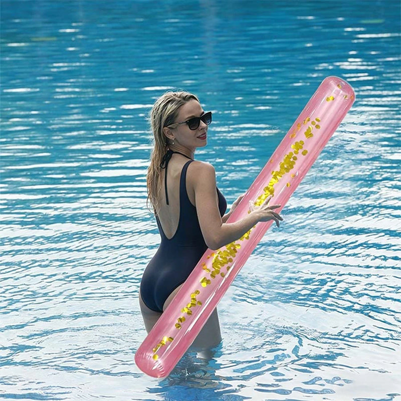 Transparent Glitter Inflatable Sequins Pool Float Sticks - View 3 | SAMAG