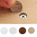 54Pcs Wooden Furniture Self Adhesive Screw Cap Cover Hole Stickers Wood Craft Desk Cabinet Drawer Art Sticker Ornament