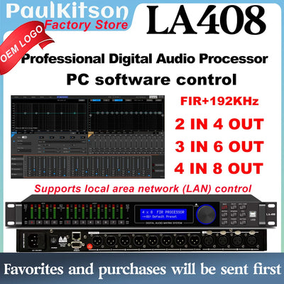 Professional DSP Audio Processor LA408 8 Channel 192kHz | SAMAG