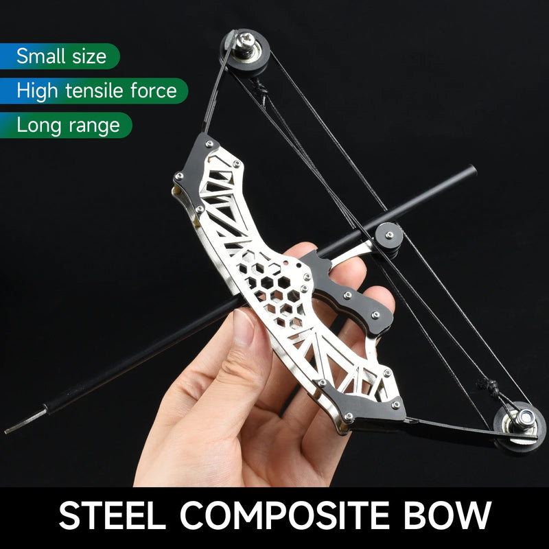 304 Stainless Steel Mini Compound Bow Set with 10 Arrows | SAMAG