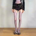 2025 New Sexy Lace Garter Belt Stocking Floral Pattern Thigh Highs Y2K Over Knee Sock Mesh Pantyhose for Women Lingerie Leggings