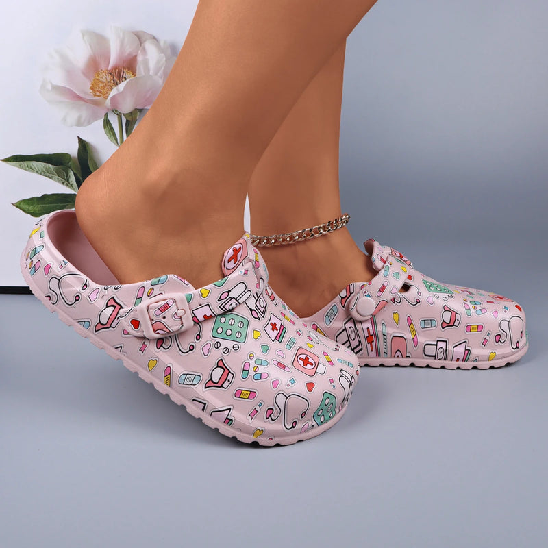 Platform Clogs Shoes for Women Soft Non Slip Close Toe Beach Sandals Woman Summer EVA Sandals Slippers