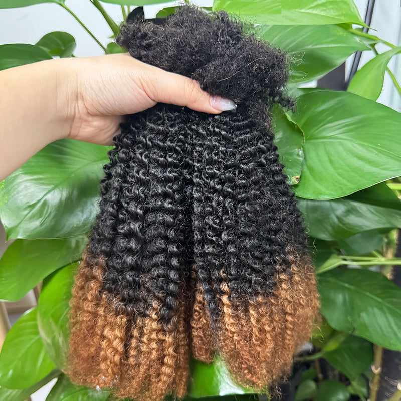 16inch Afro Kinky Bulk Human Hair for Braiding Twist Curly Hair Dreadlock Extensions for Braiding Hair Locs Extensions