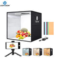 Lightdow Photo Lighting Studio Shooting Tent Box Folding Durable CRI95 Ring 120pcs LEDs Light +6 Colors Backdrops 40*40*30cm