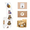 50-500pcs Cartoon Cat Stickers Cute Animal Sticker Waterproof Self-Adhesive Paper Mobile Rewards Sealing Label Decal Stationery