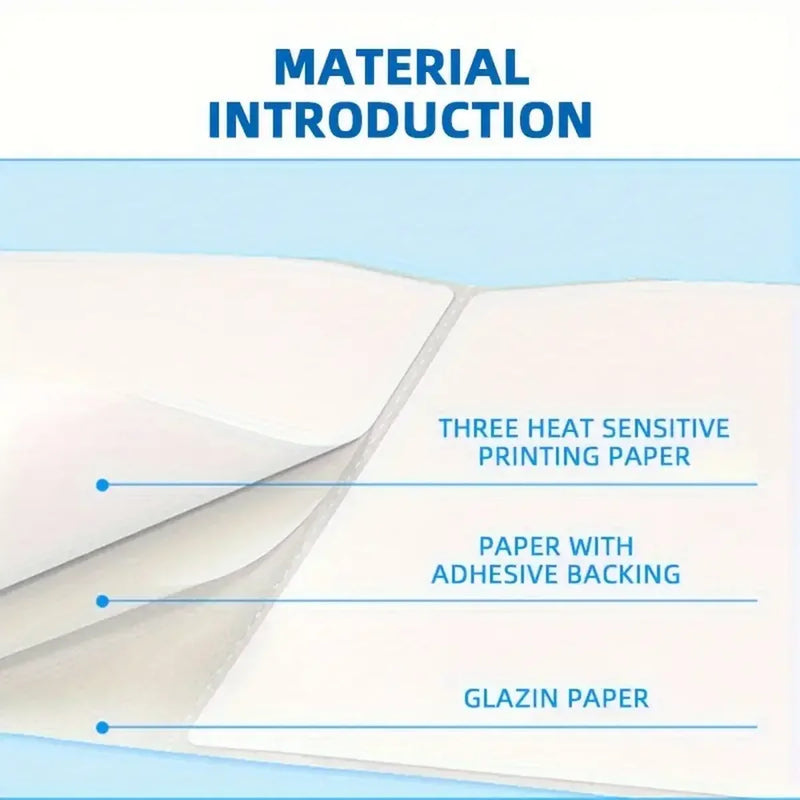 500/1000 Sheets 4''x6'' White Thermal Label Paper for Thermal Label Printers Logistics Shipping Labels 100x150mm