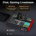 Tenlamp G10 Podcast Microphone Bundle Live Sound Card Audio Mixer, Voice Changer DJ Effects XLR 3.5mm Mic Interface for PC Smartphone Gaming Streaming Recording YouTube Studio Vlog