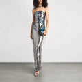 Glitter Customized Evening Gown For Women Sheath Formal | SAMAG