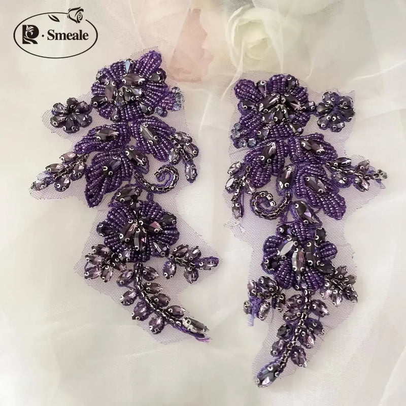 Handsewn Rhinestone Flower for Wedding Dress, Coats - View 6 | SAMAG
