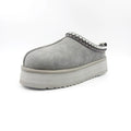 Women's Platform Clog Mule Slippers Genuine Cow Suede Upper Real Wool Lining Thick EVA Sole Non-slip Warm Winter Slip-on Indoor