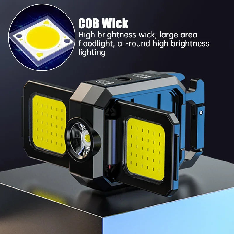 Flashlight Mini Keychain Light COB Work USB Rechargeable - View 5 | SAMAG