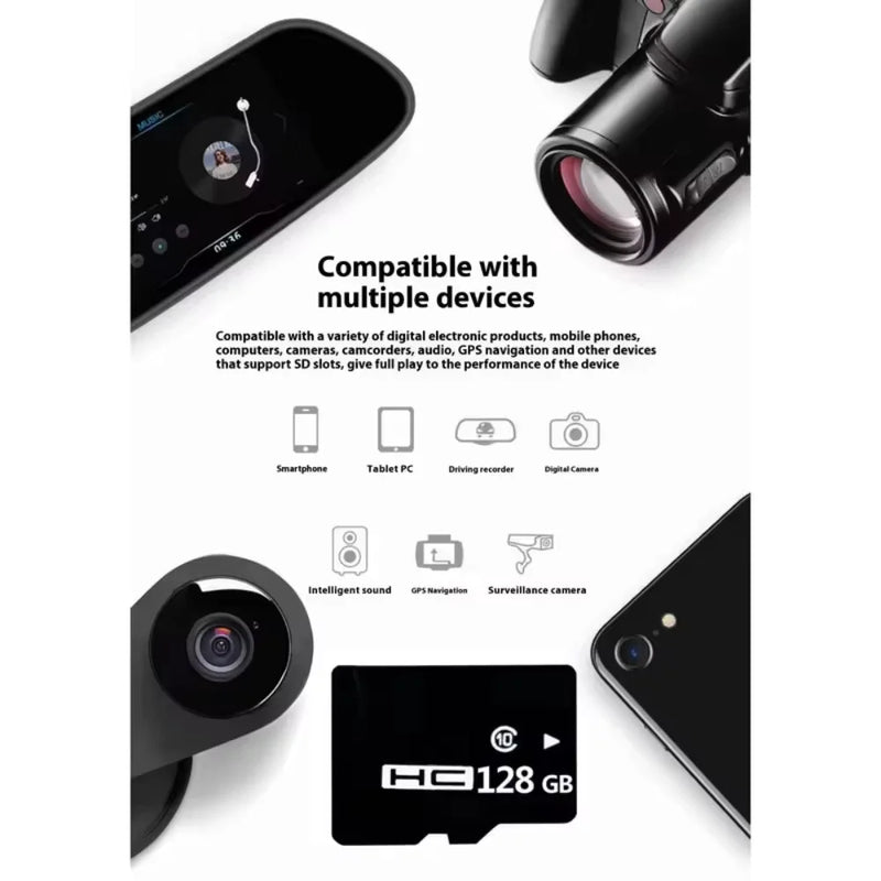 10PCS Wholesale High-Speed Memory Cards 4GB, 8GB TF, SD Cards C10, 16GB, 32GB, 64GB, 128GB TF Cards for Cameras, Digital Devices