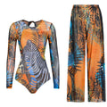 Women's Long Sleeve Swimwear Sunscreen One Piece Swimsuit | SAMAG