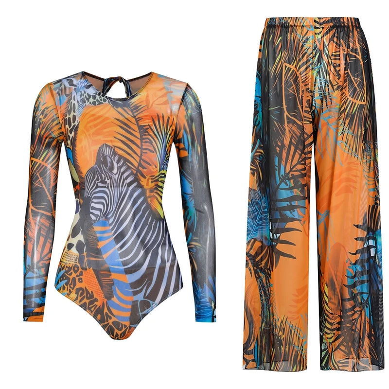 Women's Long Sleeve Swimwear Sunscreen One Piece Swimsuit | SAMAG