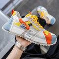 Men's Fashionable Casual Running Shoes Spring New Thick-Soled Height-Increasing Personality Street Outdoor Tennis Training Shoes