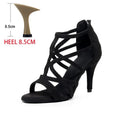Adult Latin Dance Shoes for Woman Soft Sole Heel Sandal Female Cha Cha Tango Professonal Ballroom Training Stage Boots OEM Heel
