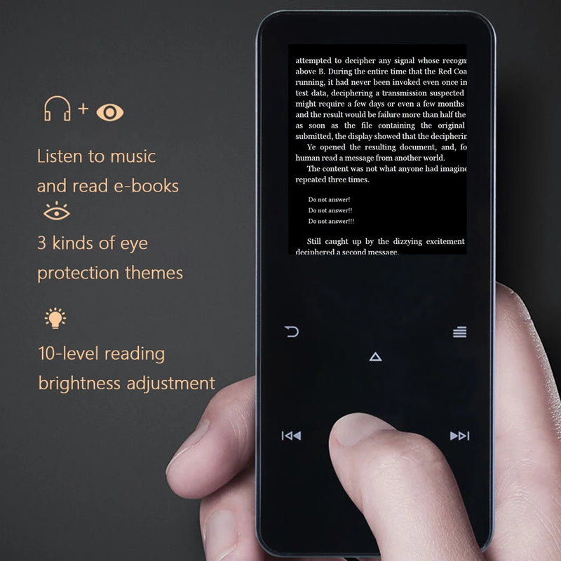1.8 Inch 32GB/16GB/8GB Full Touch Screen MP4 Video Player BT 5.0 TFT MP3 Radio Player with E-book Recording Built-in Speaker