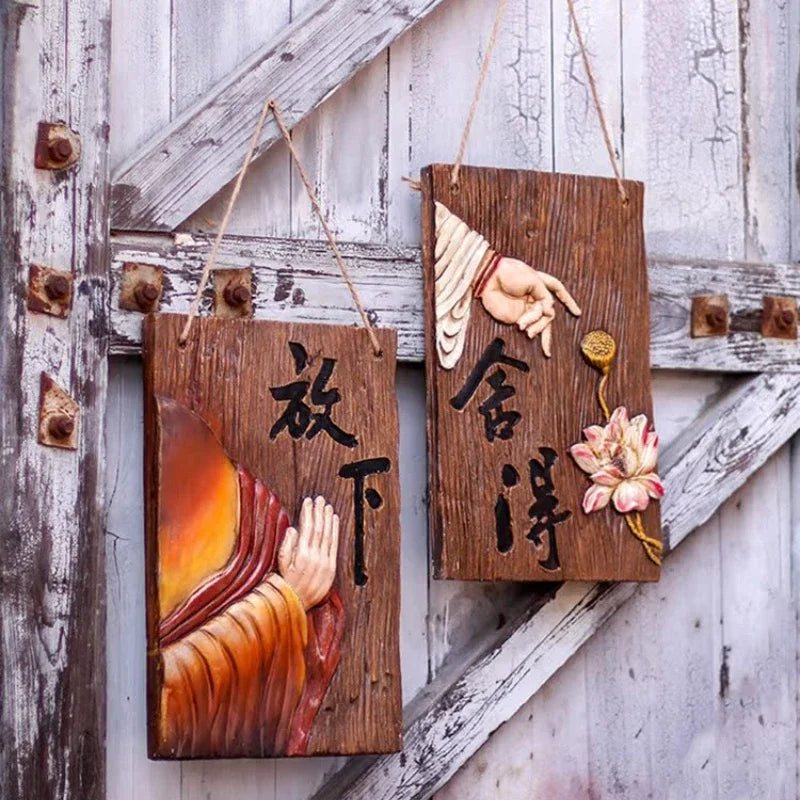 Zen Hanging Decorations Garden Background Arrangement Ornaments Courtyard Tea Room Wall Stickers Homestay Entrance Wall Decor