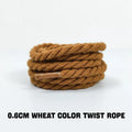 1Pair Round Twisted Rope Laces Kid Adult Sneaker 6MM Width Cotton Shoelace Rubber Bands for Casual Shoe 120/140/160CM Accessorie