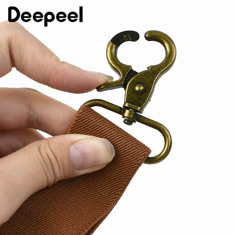 Deepeel 3.5*120cm Men's Adult Suspender X - Type Braces 4 Clips Hook Buckles Adjust Strap Elastic Belt for - Visuel 4 | SAMAG