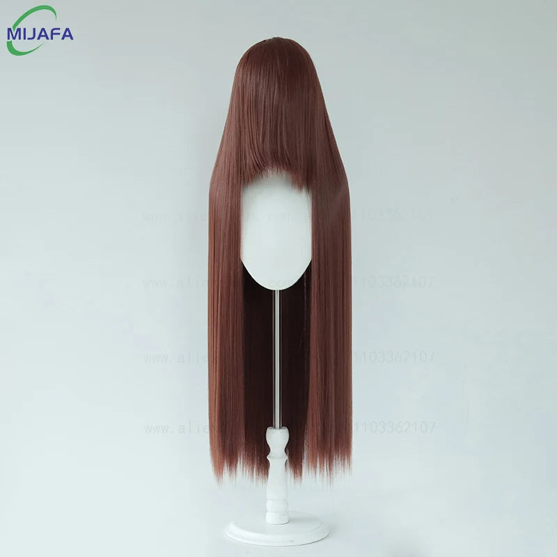 Very High Quality 600g 68 Colors 40 Inch 100cm Long Straight Cosplay Wig With Bangs Heat Resistant Hair Anime Wigs + Wig Cap