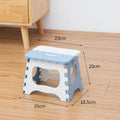 1PC Portable Grey Plastic Folding Stool - Compact, Versatile for Camping, Fishing, Home & Car Storage.