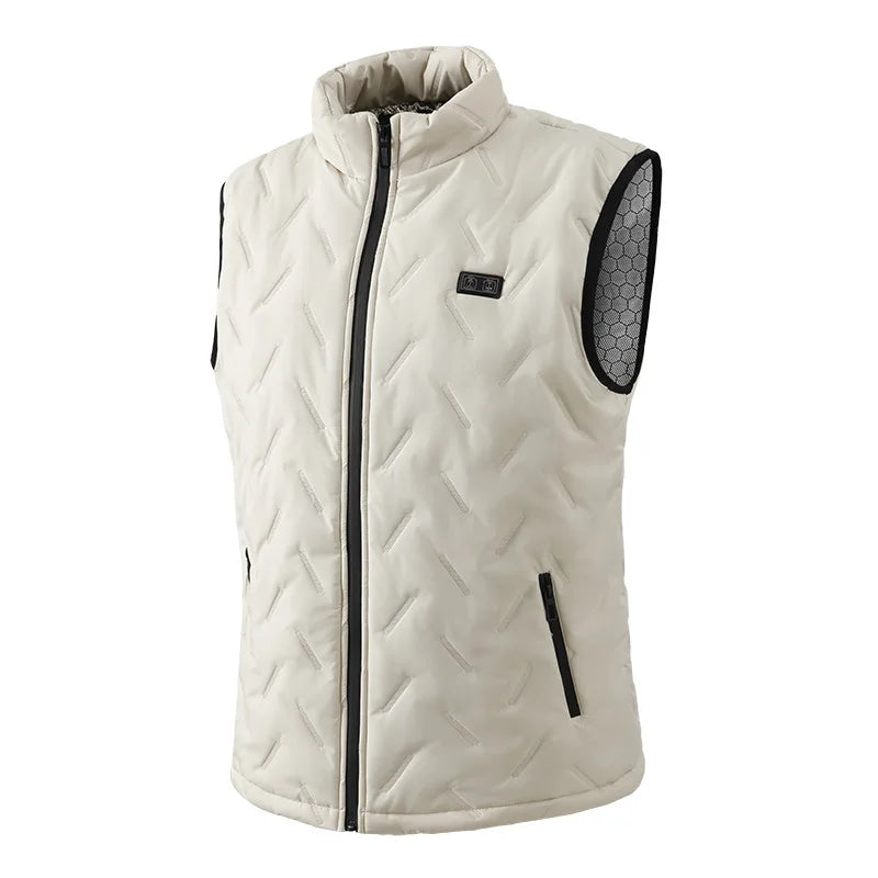 2025 USB intelligent heating vest with 9 heating zones and dual control electric vest for warmth, not including a portable power