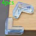 4PCS Transparent Silicone Table Corner Protector Child Safety Anticollision Edge Cover Soft Liquid Silicone Furniture Accessory