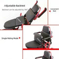 Small Parent Child Elderly Electric Tricycle Folding For Family 500W Electric Scooter Women With Adjustable Backrest/Seat/Basket