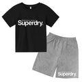 Kids Summer Casual Letter Print Breathable Tees+Short | SAMAG