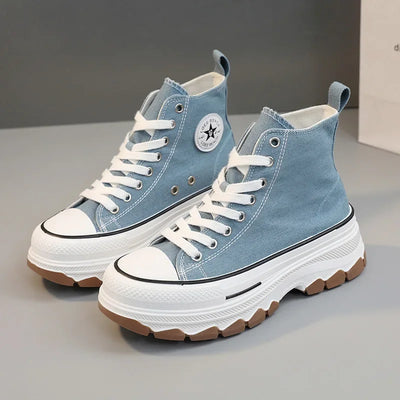 Spring autumn Female Women High Top Sneakers Lace-Up | SAMAG