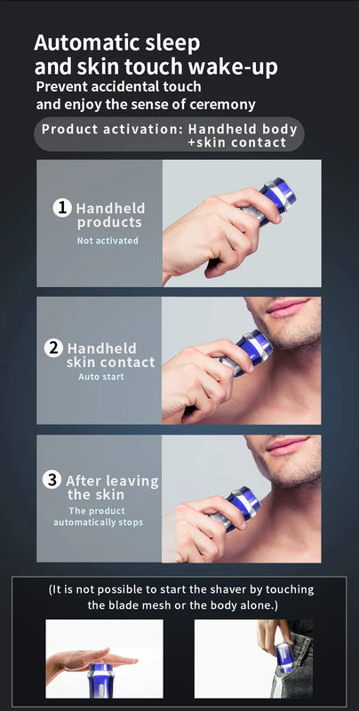 Mini Electric Sensor Shaver Portable Powerful Storm Razor For Unisex, Portable, IPX7 Washable, Electric Razor For Vehicle/Travel