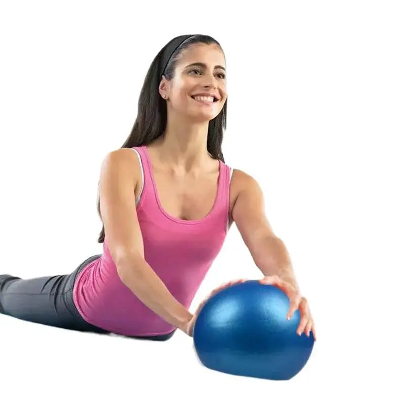 25cm Explosion Proof PVC Mini Yoga Ball Anti-Burst Straw Pilates Ball Small Fitness Training Pose Ball Portable Soft Exercise Ba