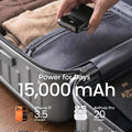 Power Bank,15000mAh Portable Charger with Built in Cable,22.5W Fast Charging,6 Outputs,Slim Travel Essential Battery Pack