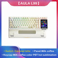 AULA L99 Intelligent Screen Mechanical Keyboard Bluetooth Wireless Tri-mode Night Gaming Laptop Keyboard 8000mAh Raindrop Switch