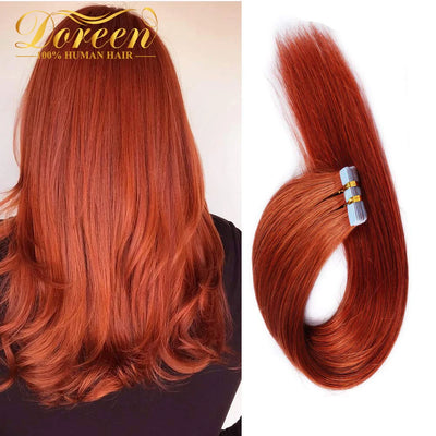 Doreen Copper Red Tape In Human Hair Extensions 16 to 24 | SAMAG