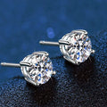 D VVS1 Moissanite Stud Earrings For Women Pass Diamond Tester Pen S925 Platinum Plating Moissanita With 2 Certificates