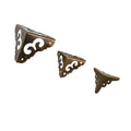 20pcs Retro metal corner protectors with cloud-patterned wood box iron corners decorative protective edge guards all four sides