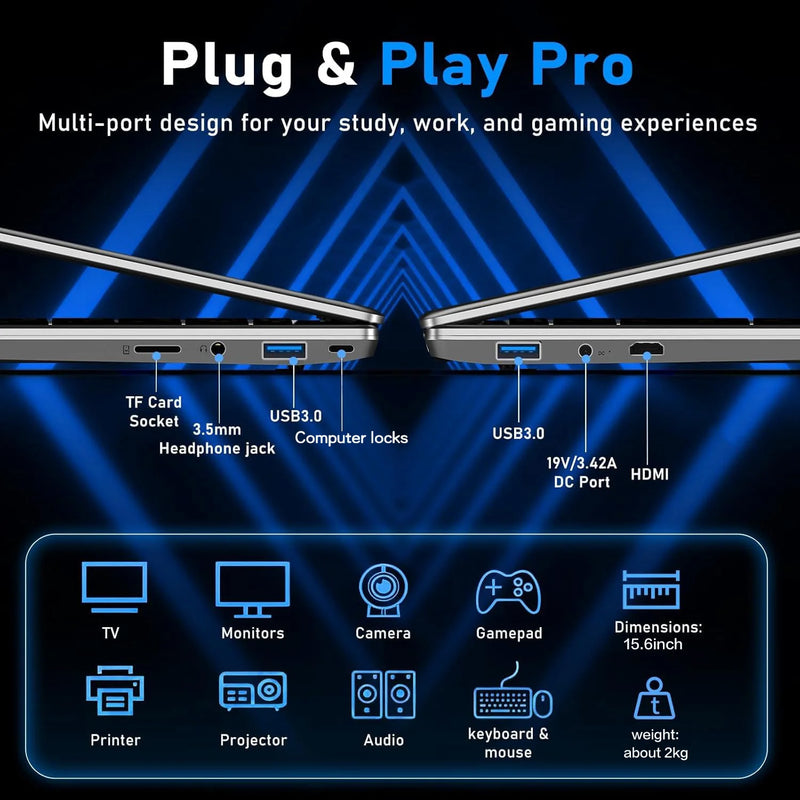 2026 15.6" Intel Core i9 10980HK Gaming Laptop IPS 4K 16GB RAM 1TB SSD M.2 Windows 11 Pro Fingerprint Unlock Backlight Computer