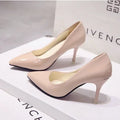New women's Pumps Female Fashion Patent Leather Sexy Pointed Toe high heels Large size work shoes Wedding Shoes Size 44